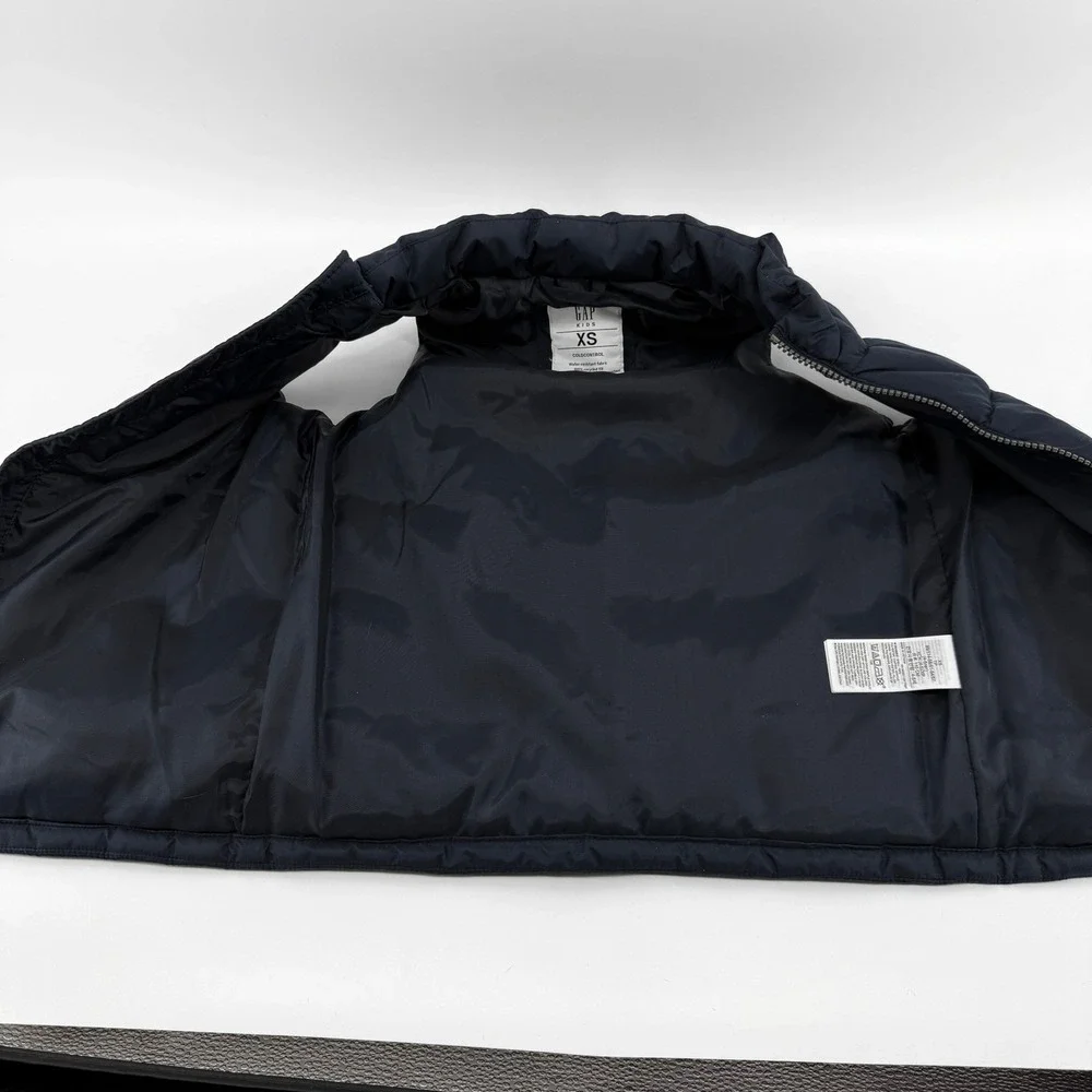 Gap Kids XS 4-5 ColdControl Puffer Vest Navy Blue Water Resistant  NWT